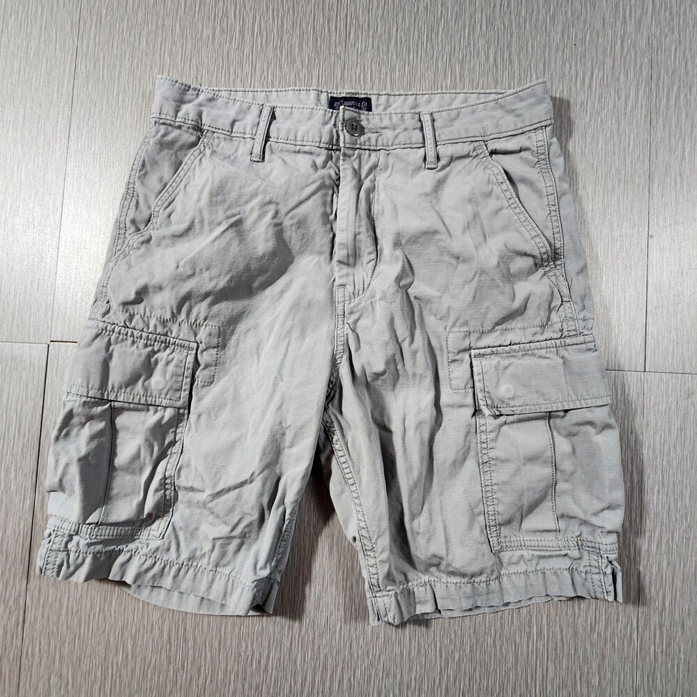Levi Strauss Co Shorts Mens 30 Gray Two Horse Brand Cargo Utility Pockets